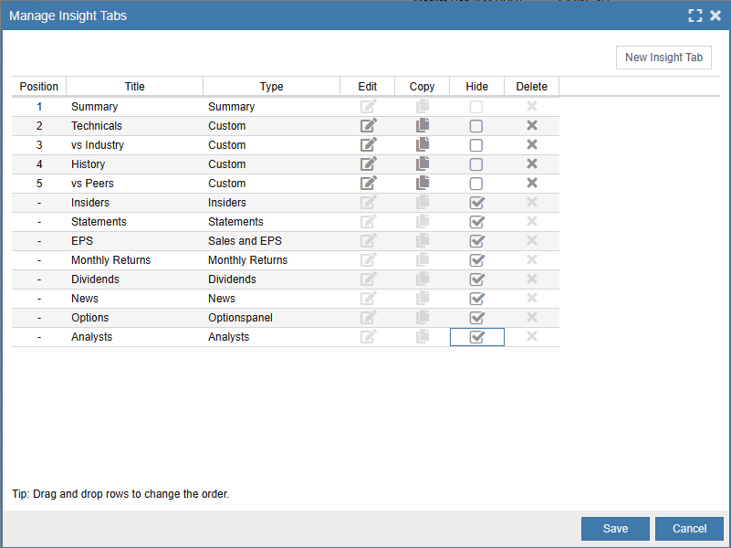 Manage Visuals Tabs Hidden